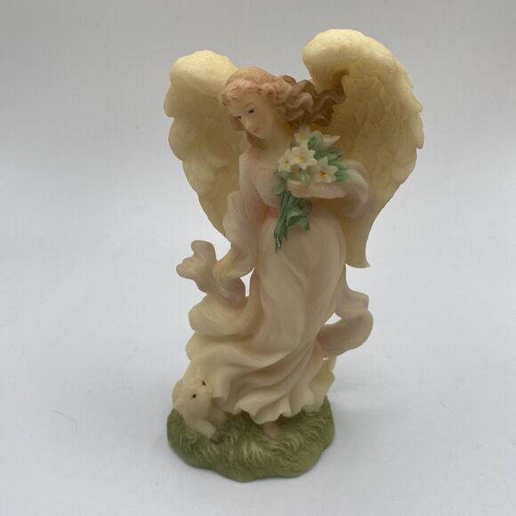 Seraphim Classics Angel Faith Flowers Lamb “The Easter Angel” Roman 81660 - Picture 2 of 10